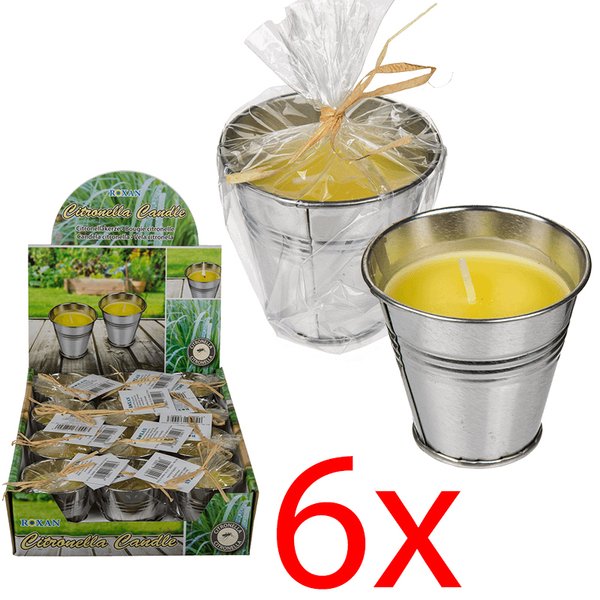 6 X CITRONELLA CANDLE SCENTED FRAGRANCE GARDEN HOME INSECT REPELLENT MOSQUITO