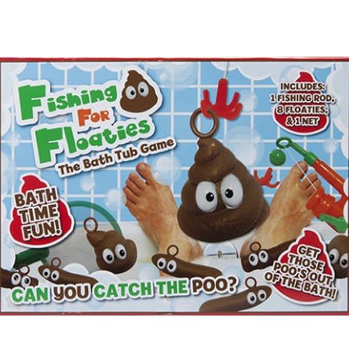 NEW FISHING FOR FLOATIES GAME 8 PIECES XMAS KIDS GIFT POO FAMILY ACTIVITY PARTY