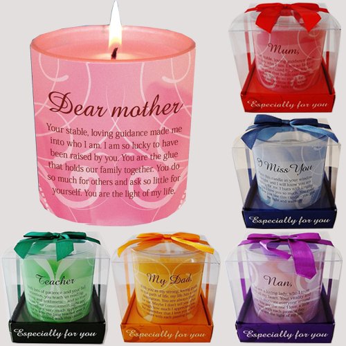 CANDLE GIFT SET IN BOX MOOD SPECIAL POEM CANDLES WAX MESSAGE POETIC WRITING NEW