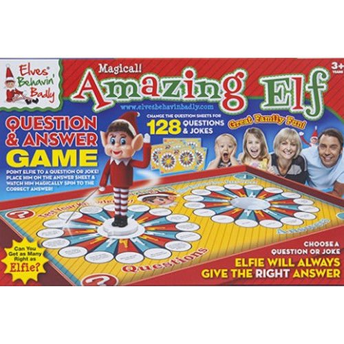 NEW AMAZING BRAIN ELF QUESTION & ANSWER GAME KIDS FUN ACTIVITY XMAS GIFT FAMILY