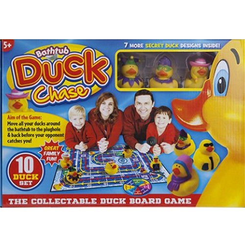 NEW DUCK BOARD GAME WITH 10 VINYL DUCKS XMAS KIDS GIFT TOY FAMILY ACTIVITY PARTY