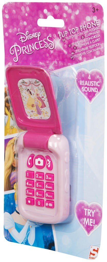 DISNEY PRINCESS FLIP TOP PHONE WITH SOUNDS FUN KIDS GIFT TOY OFFICIAL GIRLS