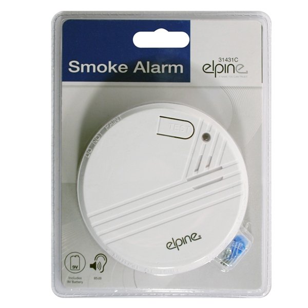 SMOKE ALARM DETECTOR FIRE SAFETY HOME LOUD SENSOR BATTERY FITTINGS INCLUDED NEW
