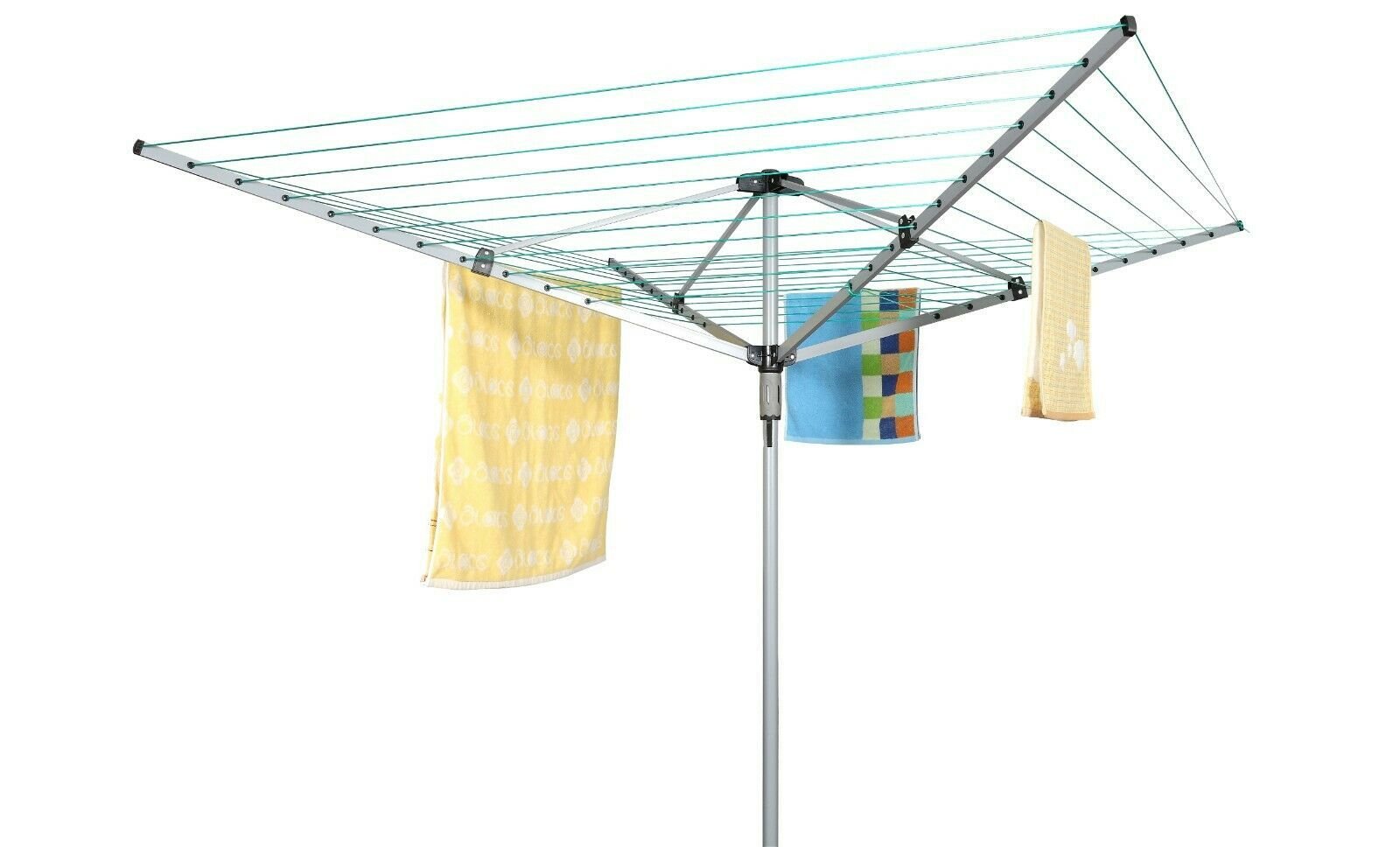 GARDEN 4 ARM ROTARY WASHING LINE CLOTHES AIRER DRYER 50M 