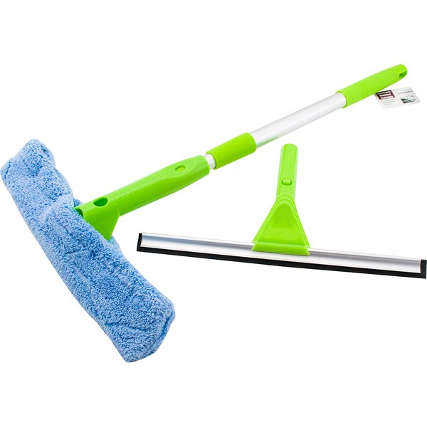 TELESCOPIC MOP MICROFIBRE CLOTH SQUEEGEE KITCHEN FLOOR TILE SWEEPER CLEANER NEW
