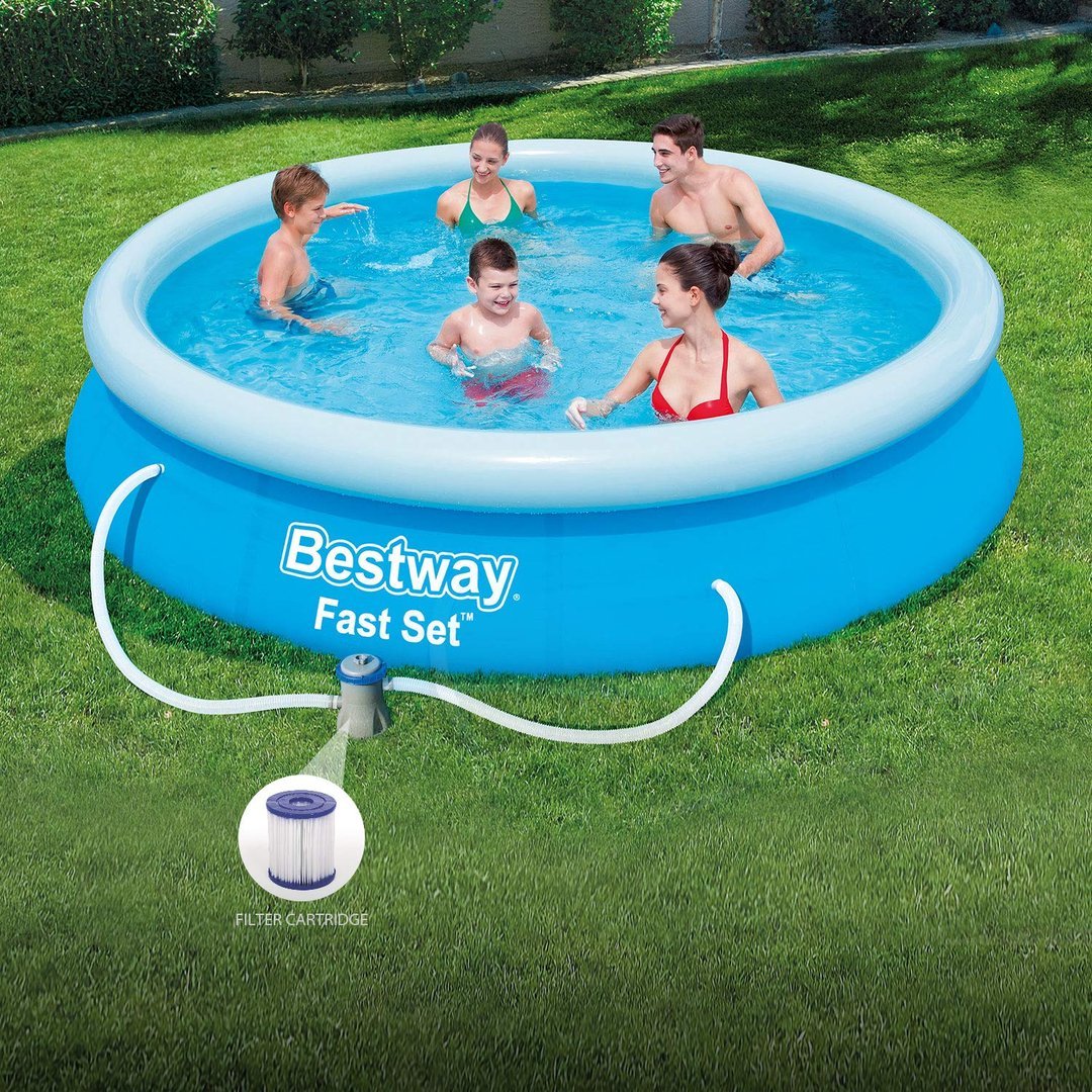Bestway Bestway 10ft x 30” Fast Set Swimming Pool Paddling Water Garden Fun Kids 
