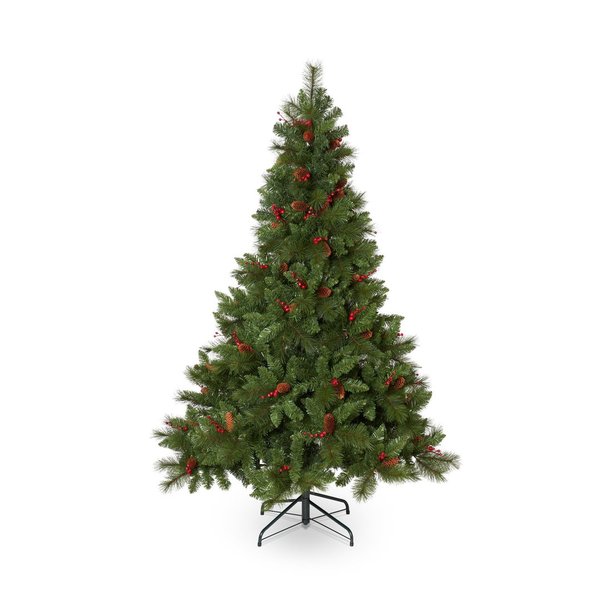 6FT CHRISTMAS TREE DECORATION THICK PLANT ARTIFICIAL XMAS STAND FESTIVE NEW