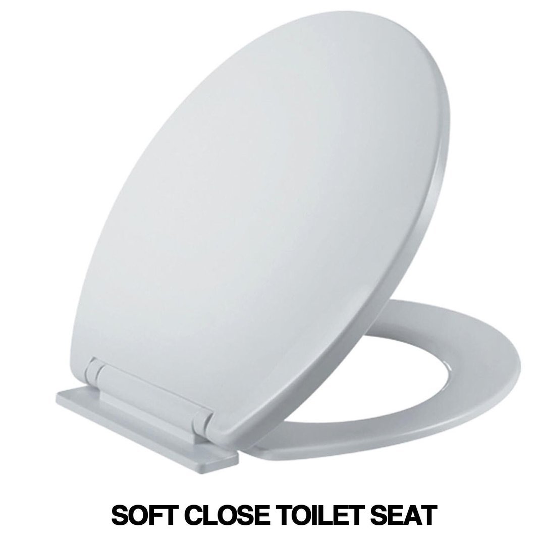 BRAND NEW LUXURY BATHROOM SLOW SOFT CLOSE WHITE TOILET SEAT SEATS WC HEAVY DUTY 