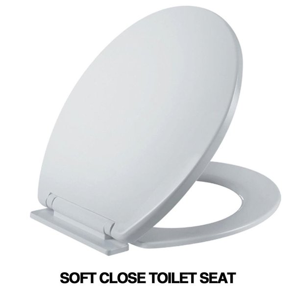 SOFT CLOSE WHITE TOILET SEAT LUXURY BATHROOM SLOW SEATS WC HEAVY DUTY BRAND NEW