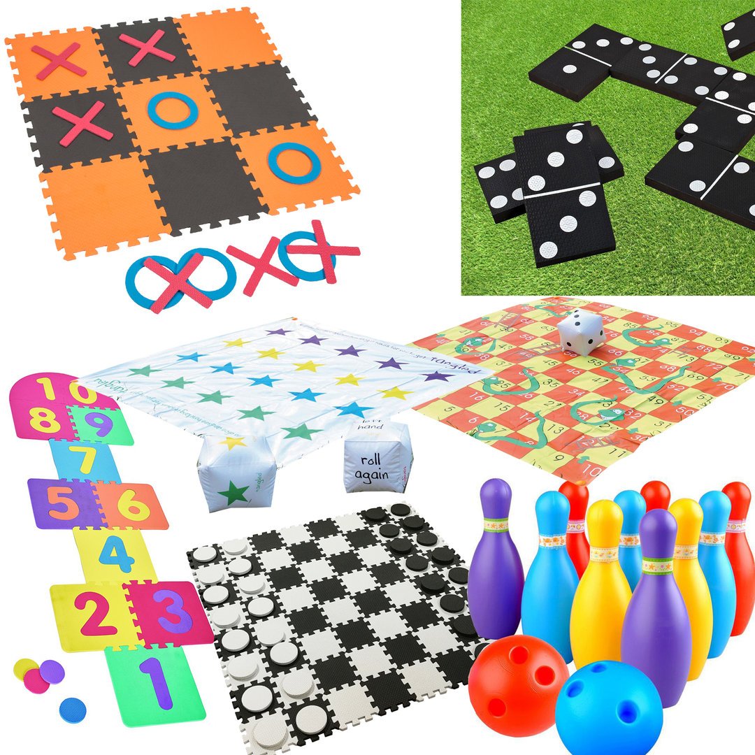 Outdoor Garden Games Kids Family Fun Activity Giant Toys Bowling Dominoes Kids~ 