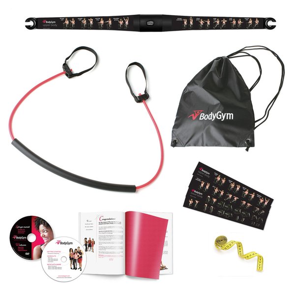 Bodygym Portable Home Gym - Resistance Band + Bar Full Body Workout: Improve Fitness Build Muscle
